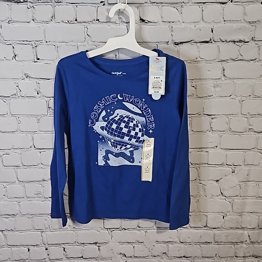 💙 Cosmic wonder disco planet long sleeve tee